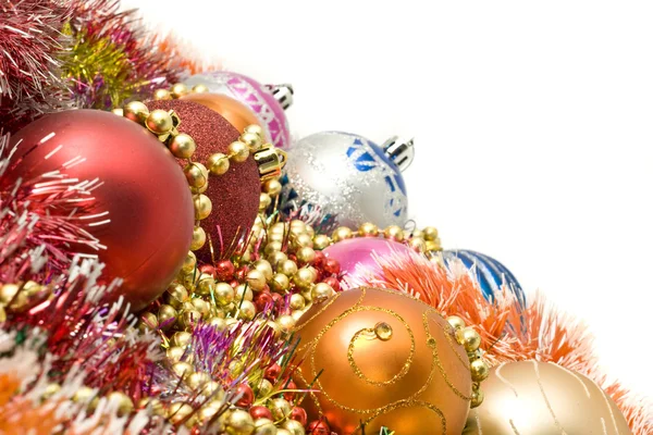 Christmas greetings - decoration balls — Stock Photo, Image