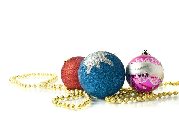 Christmas decoration - baubles, tinsel — Stock Photo, Image