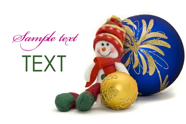 Christmas card - decoration toy — Stock Photo, Image