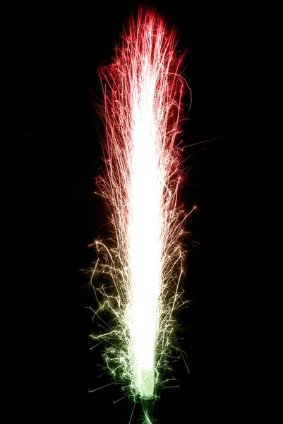 Parlak degrade renkli birthday fireworks — Stok fotoğraf