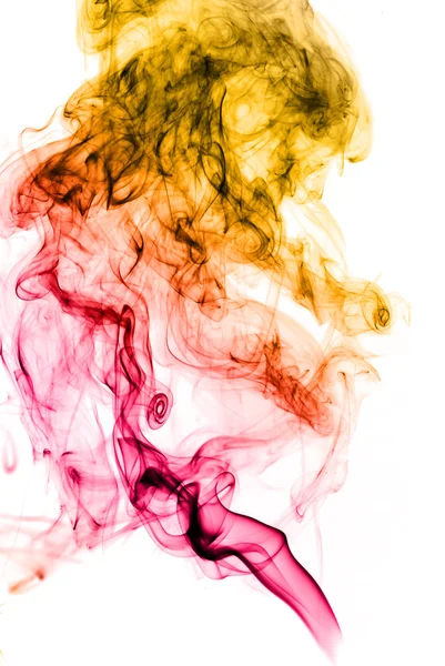 Hell gefärbte abstrakte Rauchkurven — Stockfoto
