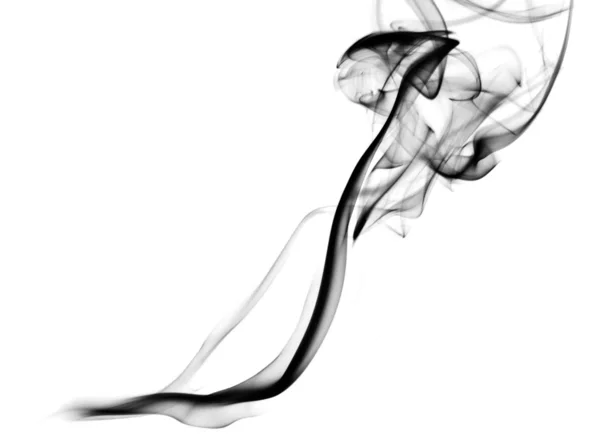 Curve di fumo astratte magia nera — Foto Stock