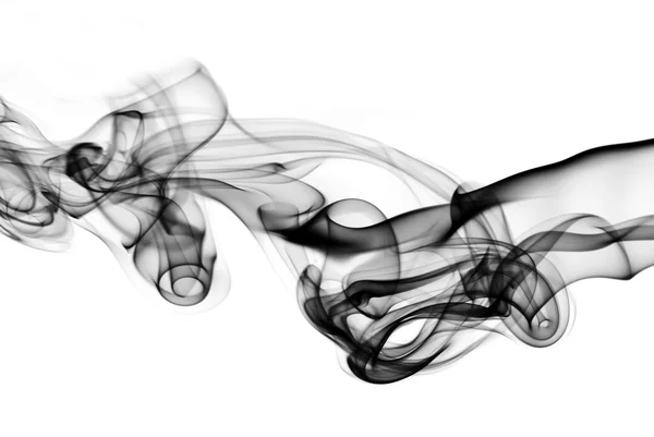 Negro invertido humo abstracto — Foto de Stock