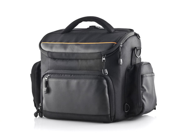 Black bag with sections isolated