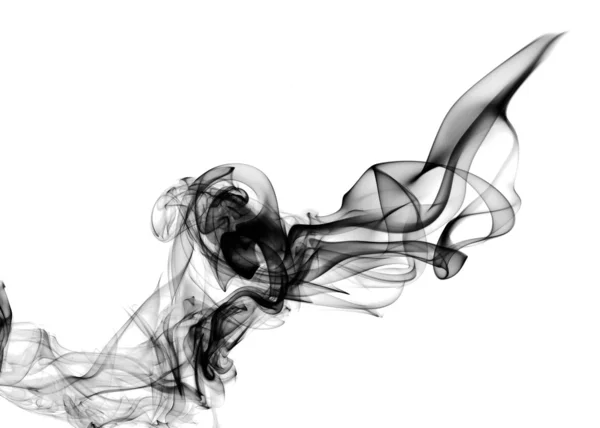 Textura abstracta de humo negro sobre blanco — Foto de Stock