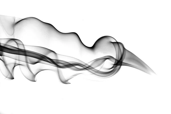 Czarny abstrakcyjny kształt dymu — Zdjęcie stockowe
