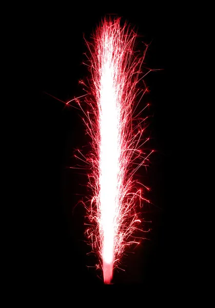 Beautiful Red birthday fireworks — Stock Photo, Image