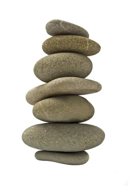 Balanserad sten torn eller stack isolerade — Stockfoto
