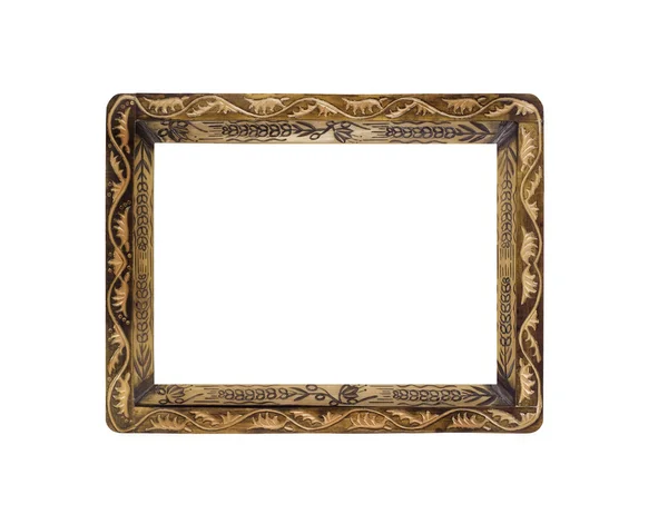 Antique horizontal wooden Frame — Stock Photo, Image