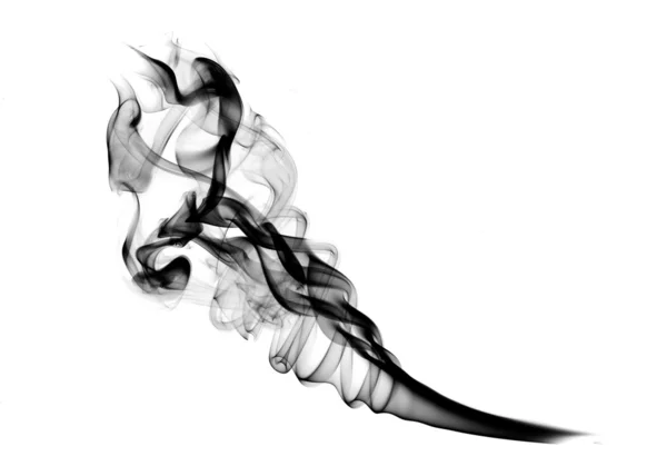 Forma de fumaça abstrata sobre branco — Fotografia de Stock