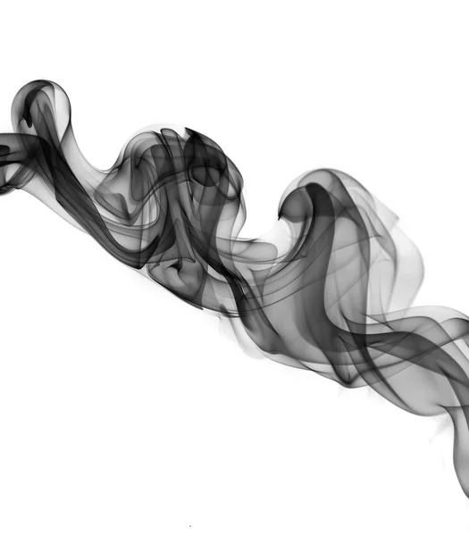 Abstract smoke waves over the white — Stock Photo, Image