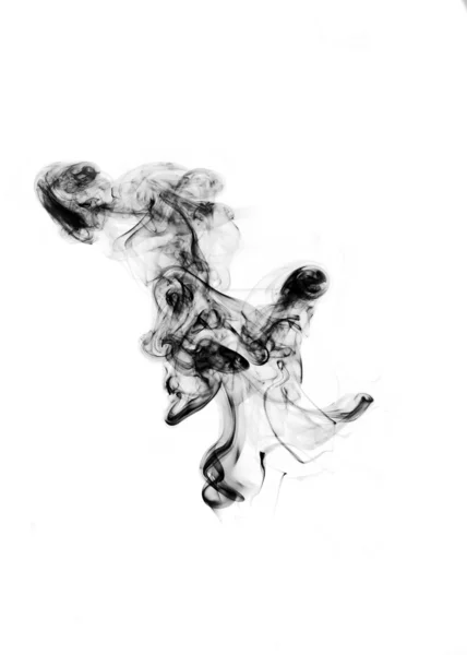 Узор дыма над белым — стоковое фото