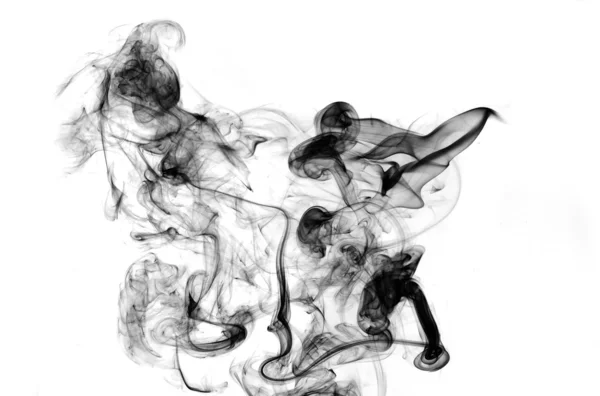 Abstrakt rök form över vita — Stockfoto