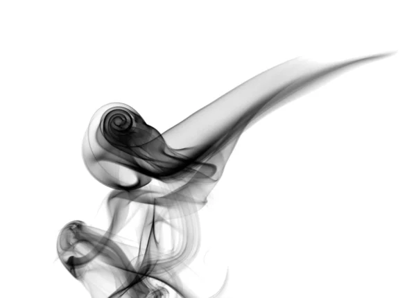 Abstraktní obláček kouře nad bílá — Stock fotografie