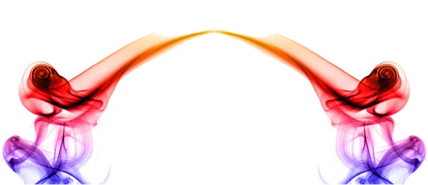 Abstrato colorido arco de fumaça simétrica — Fotografia de Stock