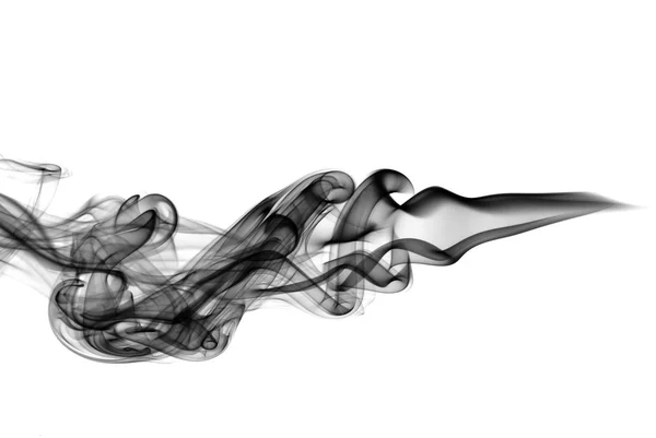 Curvas de fumaça abstratas no branco — Fotografia de Stock