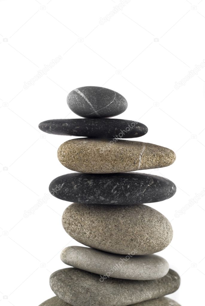 Close-up of Balanced stone stack