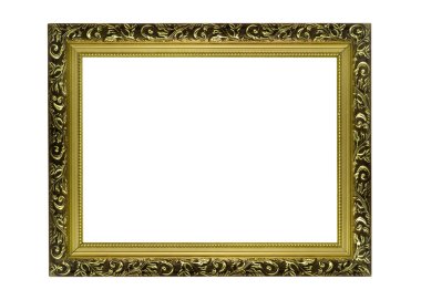 Empty Horizontal golden Frame clipart