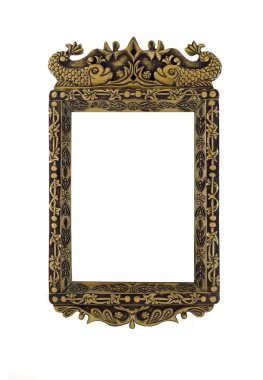 Empty carved Frame for portrait clipart