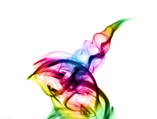 Farbenfroher Rauch abstrakte Kurven — Stockfoto