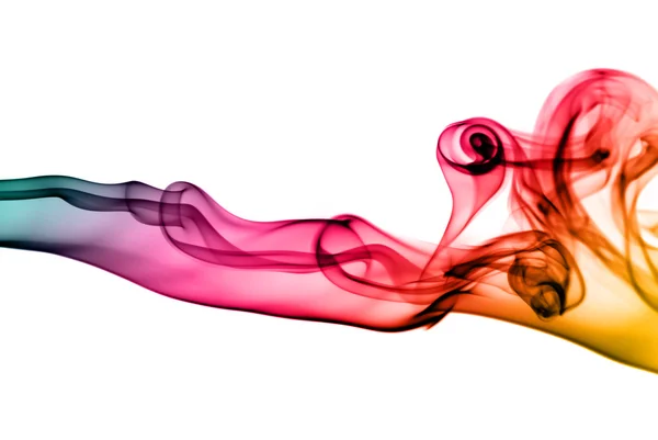 彩色抽象油烟形状 — 图库照片