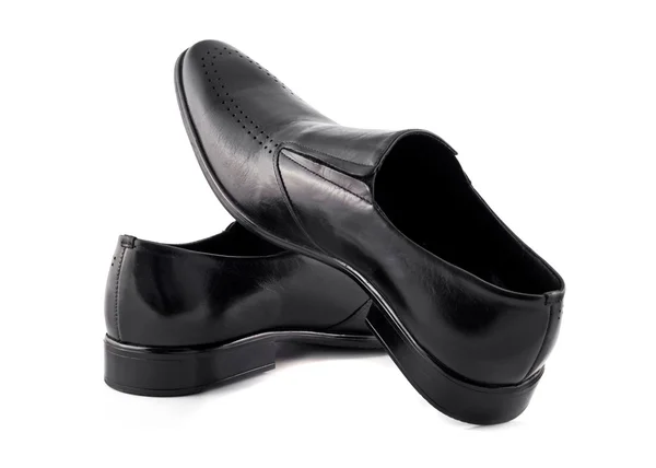 Pary męskie klasyczne, skórzane buty na białym tle ove — Zdjęcie stockowe