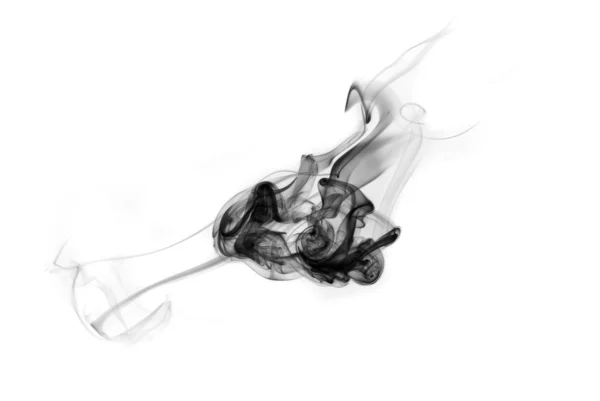 Svart rök abstrakt kurvor figur — Stockfoto