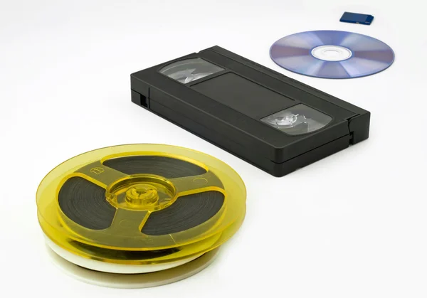 Stock image Evolution of data storage for media