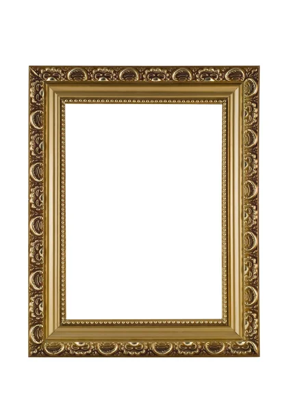 Порожня золота рамка для зображення — стокове фото