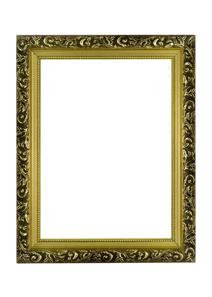 Prázdný zlatý rám pro portrét — Stock fotografie