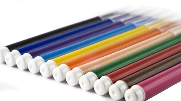 Kolorowe markery i pisaki — Zdjęcie stockowe