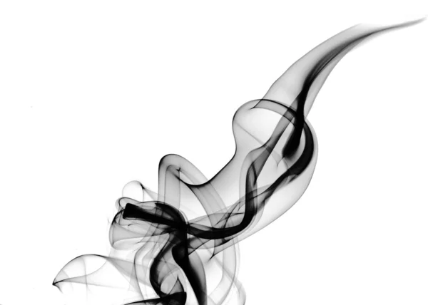 Beyaz üstüne siyah duman soyut — Stok fotoğraf