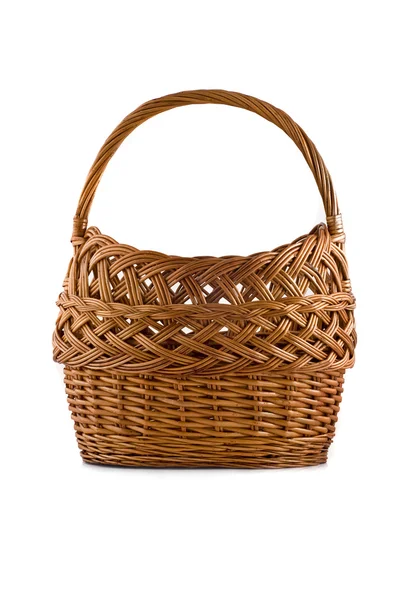 Beautiful woven basket for picnic — Stock Photo, Image