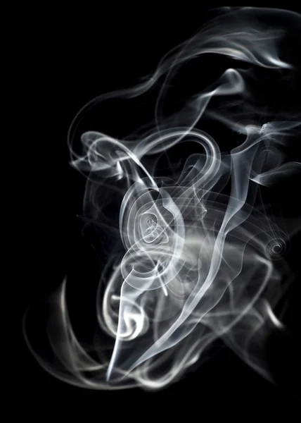 Beautiful white smoke curves abstract — Stock Photo, Image