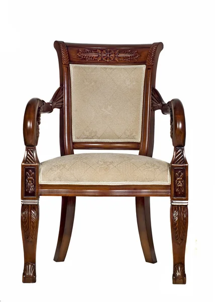 Antique armchair front view — Stock Photo, Image