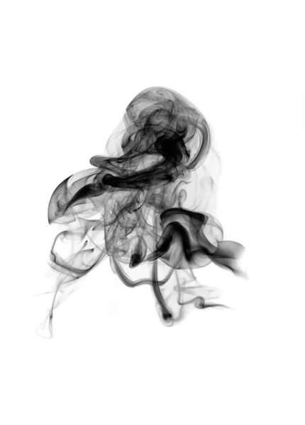 Forme abstraite de fumée sur blanc — Photo