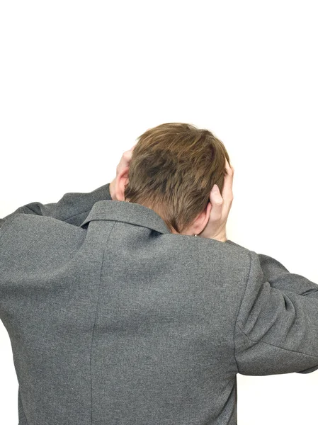 Problemas - Espalda de empresario deprimido —  Fotos de Stock
