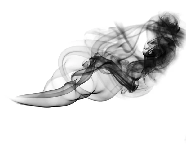 Curvas de humos abstractos sobre blanco — Foto de Stock