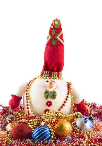 Christmas - white snowman — Stock Photo, Image