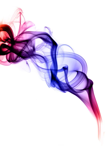 Abstrato de fumaça de cor azul e vermelha — Fotografia de Stock