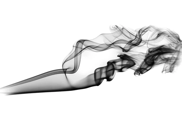 Μαύρο καπνό σχήματα σε λευκό — Φωτογραφία Αρχείου