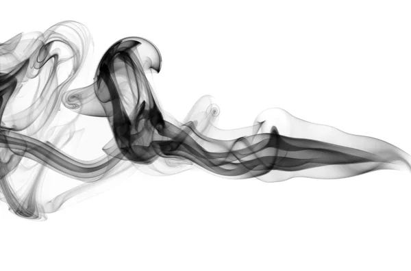 Zwarte rook op wit — Stockfoto