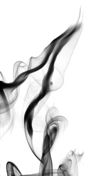 Curvas de fumaça abstratas em branco — Fotografia de Stock