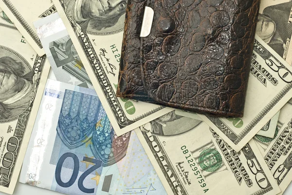Ahorro de dinero - billetera, dólares estadounidenses — Foto de Stock