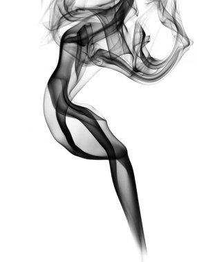 Smoke curves on white clipart