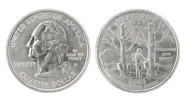 Τέταρτο Δολάριο Βερμόντ — Φωτογραφία Αρχείου