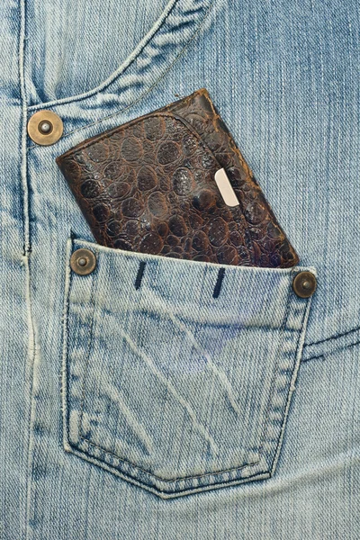 Purse and jeans — Stock Photo, Image