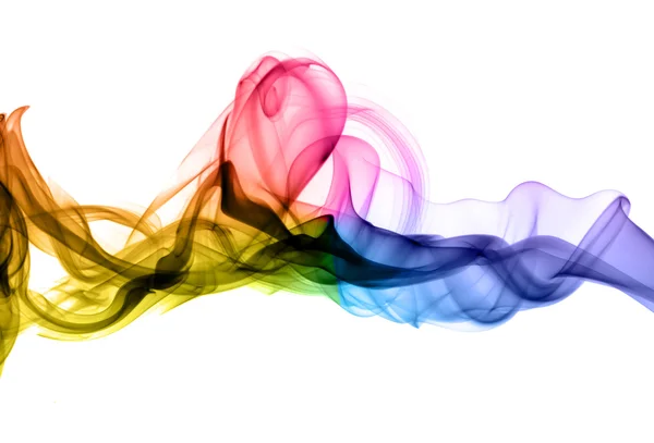 Ondas de fumaça abstratas coloridas — Fotografia de Stock