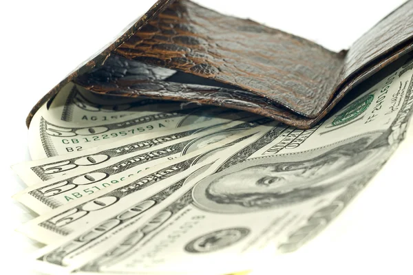 Amerikan Doları olarak cüzdan — Stok fotoğraf