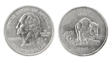 Quarter Dollar Kansas clipart